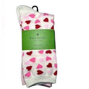 Kate Spade New York Pink White Red Hearts
Crew Socks 3 Pairs Per Pack